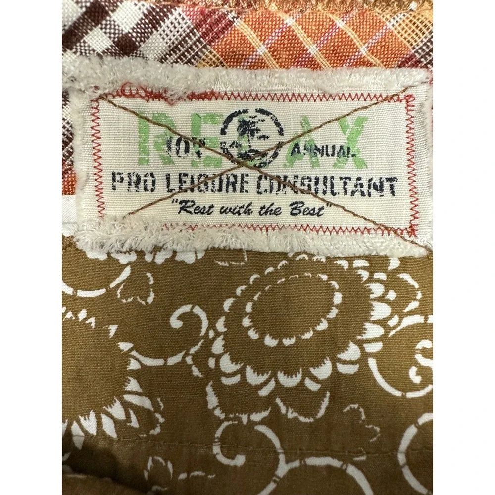 Y2K‎ Tommy Bahamas Relax Pro Leisure Consultant Size 40 100% Linen Plaid Shorts